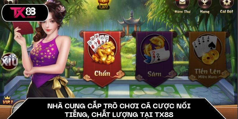 Nhà cung cấp trò chơi cá cược nổi tiếng, chất lượng tại TX88
